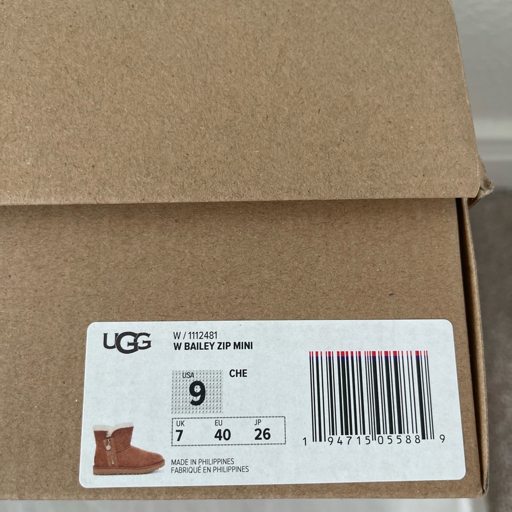 CLEARANCE!! NWT UGG Bailey Mini Zip Shearling Booties Sz8 & Sz9 - Picture 16 of 16